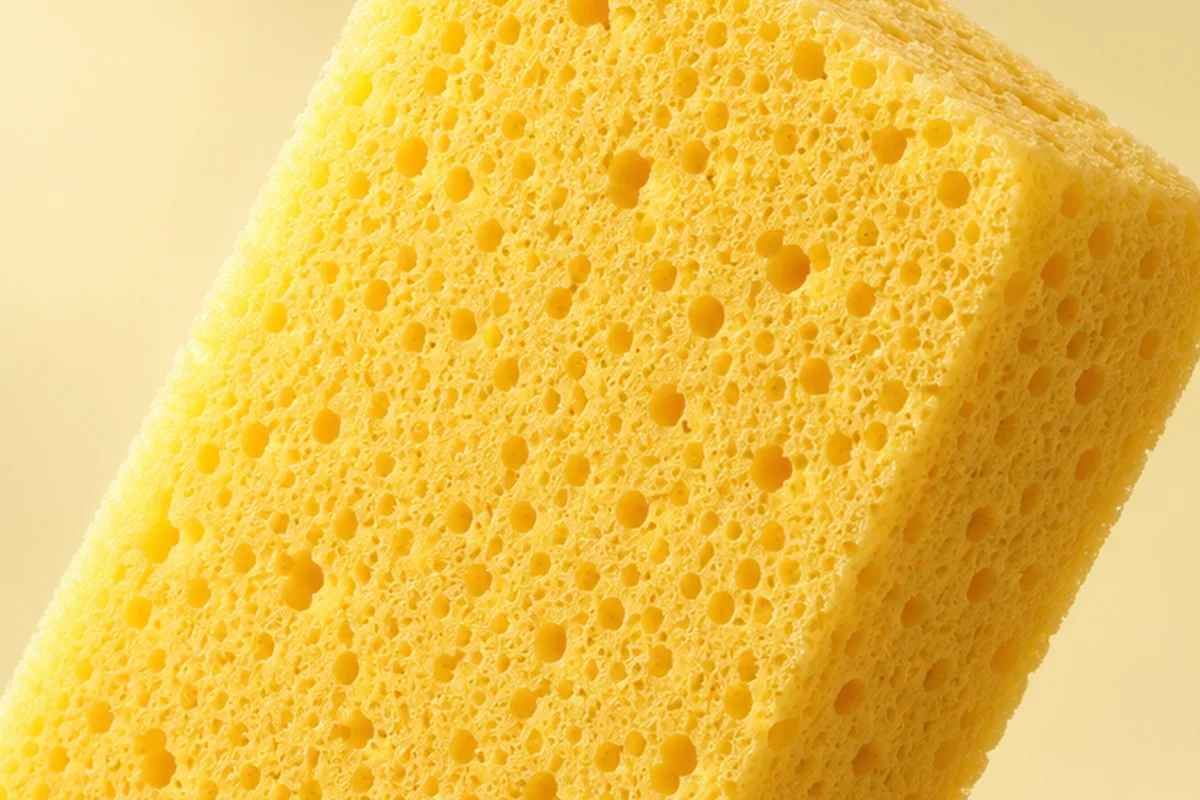 Close-up of a yellow sponge